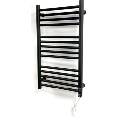 Greened House Siena 400 x 720 cm Electric Heated Towel Rail with Built-in Timer, Black