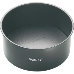 Kitchen Craft Master Class Non-Stick Round Deep Cake Pan with Loose Base, 30 cm