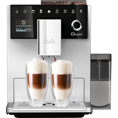 Melitta CI Touch - Fully Automatic Coffee Machine - with Milk System - Two-Chamber Bean Container - One Touch Display - 4-Level Adjustable Coffee Strength - Silver (F630-111)