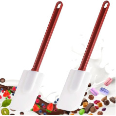 Silikon-Gummi-Spatel-Set, hitzebeständige Silikon-Spatel, kommerzielle Gummi-Spatel, kommerzielle Spatel zum Kochen, Gummi-Spatel-Set (2 Spatel M (35,6 cm)