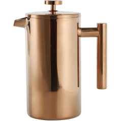 ECHTWERK French Press nerūdijančio plieno dvigubos sienelės izoliuotas terminis kavos spaudos kavos virimo aparatas su spaudos filtru namams ir biurui Copper Edition 800ml