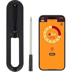 Kabelloses Fleischthermometer Bluetooth Thermometer mit unbegrenzter Reichweite Digitales Fleischthermometer Kabellos für Fernüberwachung Küche BBQ Ofen Smoker Grill Rotisserie