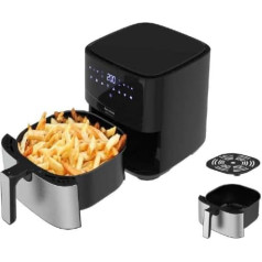 Taurus TAURUS 973982000 Air Fry Digital 5S (AF1450XD) Air Fryer, 5 L, 1450 W, Stainless Steel/Black