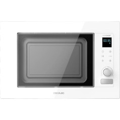 Cecotec iebūvējamā digitālā mikroviļņu krāsns Grandheat 2090 Built-In Touch White 800 W, 20 litri, Touch, Grils, 5 līmeņi, 8 iepriekš iestatītas funkcijas, taimeris