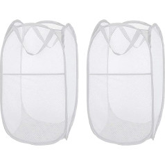 Larpur 2 Pack Pop Up Laundry Baskets, сетчатые корзины для белья с ручками, складной контейнер для хранения одежды для прачечной, игрушек, дома, студенческо