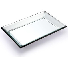 BSTKEY Taisnstūra kosmētikas kosmētikas kosmētikas spoguļa turētājs Dekoratīvs rotaslietu paplātes organizators 30x20cm glabāšanas paplāte galda virsmai