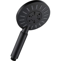 Tiger Tyne Hand Shower in Trendy Black, 3 Jet Types, Water Saving and Anti-limescale Function