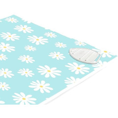 Encasa Homes Bügelmatte (Groß 120 x 70 cm) mit 3 mm Polsterung & Silikonbügel für Dampfbügeln auf Tisch oder Bett - Hitzebeständige Tischbügeldecke, bugeltischauflage bugelunterlage - Daisy Blue