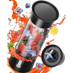 Mixer Smoothie Maker to go, 500ml 150 W mit 6 Klingen, Tragbarer Standmixer mit USB Aufladung, Mini Blender Mixer shaker für Indoor Outdoor Smoothies Milchshakes Saft Babynahrung