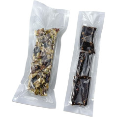 100 poli plastmasas iepakojuma maisiņu iepakojums Open Top Heat Seal Vacuum Bags Neilona plastmasas pārtikas uzglabāšanas iepakojums 6 x 20 cm (2,36 x 7,8 collas)