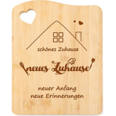 Blumuze Einzugsgeschenke Wohnung für Frauen Männer, Bambus Schneidebrett Neuen Zuhause Geschenke für Freundin,Geschenk Geschenkideen Einweihungsgeschenk zum Einzug Neues Haus