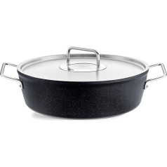 Fissler Adamant / Alumīnija panna (diametrs 28 cm, 4,3 l) Tvaicēšanas panna ar metāla vāku, pārklāta ar neslīpo indukciju