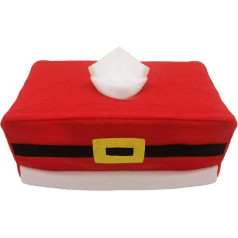 ZARSIO Tissue Box Cover Taisnstūra Santa Snowman papīra dvieļu turētājs Ziemassvētku rotājums (Santa Belt)