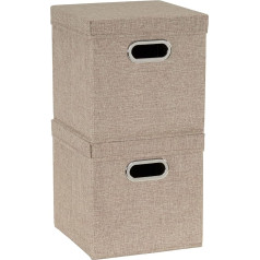 Household Essentials Café Cube Storage Set with Lid and Handles