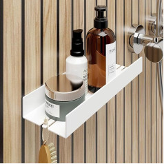 Schulte D1851 70 Adhesive Shower Caddy Matt White Vannas istabas uzglabāšanas skapis nav nepieciešams urbums