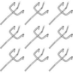 Yardwe, Metal Pegboard Hooks Pegboard Hooks Shelves 50pcs (Silver)