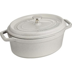 STAUB 11023107 - čuguna trauks ar ovālām lāpstiņām, 23 cm, balts, daudzkrāsains, viens izmērs