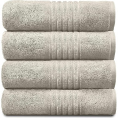 GC GAVENO CAVAILIA Luxury Jumbo Bath Towel 450gsm Super ūdens absorbējoši dvieļi 4 Pack Cream 80x170cm