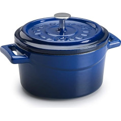 Pentole Agnelli COGHSRP10410B Slowcook-Auflauflinie aus Gusseisen, 10 cm, 0,35 l, melns