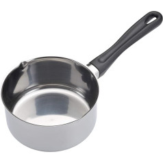 KitchenCraft Milchpfanne, paredzēta iekšķīgai lietošanai, Edelstahl, 14 cm, Silber