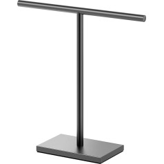 Gatco Modern Rectangle T Shirt Towel Holder Matt Black