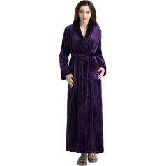 Sieviešu pūkains peldmēteļi Flannel Spa Dressing Gown Long flīsa peldmēteļi