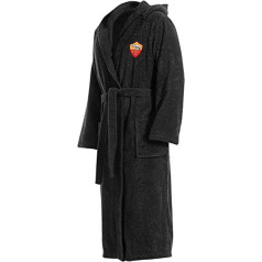 A.S. ROMA Premium Bathrobe, Black, S