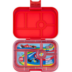 yumbox oriģinālā necaurlaidīgā Bento pusdienu kaste bērniem (Roar Red (Racing Car))