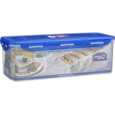 Lock & Lock HPL849T Klassische Brotbox, rechteckig, mit Sandwichhalter, 5,0 l