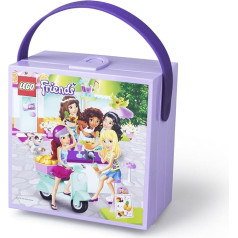 LEGO Friends pusdienu kaste ar rokturi pārnēsājamai glabāšanas kastītei, violeta krāsā