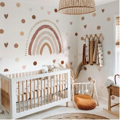 Neukids Rainbow sienas uzlīme Bērnu istaba Boho Rainbow sienas uzlīme Rainbow Love Polka Dots sienas uzlīme Meiteņu istaba Guļamistaba Dzīvojamā istaba Bērnu istaba Koridori Sienas apdare