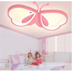 LUOLONG LED bērnu griestu gaisma Butterfly griestu gaisma Dimmable akrila griestu gaisma Bērnu istabas radoša griestu gaisma Meiteņu guļamistabas karikatūra griestu gaisma rozā 72 cm