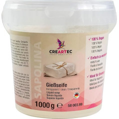 Artidee CREARTEC - Gaisseife Transparent - zur Herstellung von individuellen Seifen - Seifenherstellung -1kg - Ražots Vācijā