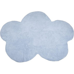 Happy Decor Kids - Waschbarer Teppich für das Kinderzimmer. Kollektion Cloud mit Wolken-Design in Blau. Handgefertigt aus 100% natürlicher Baumwolle. Größe: Grīdas izmērs: 160 x 120 cm.