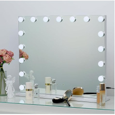 Dayu Hollywood Make-Up Mirror с 17 светодиодными лампами, 3 цвета, диммируемое зеркало для макияжа с USB для настенного крепления, умное сенсорное управлен