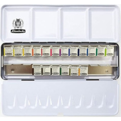 Schmincke Akademie 18-Piece Watercolour Paint Set Half Pans