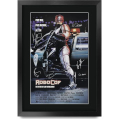 HWC Trading A3 FR RoboCop The Cast Peter Weller and Nancy All Gifts Printed Poster Autographs Picture for Film Memorabilia Fans - A3 Framed