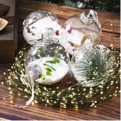 Kranich Christmas Baubles, елочные украшения, 32 штуки, пластик, диаметр 4/6 см, красный/золотой для Рождества, вечеринок, свадеб