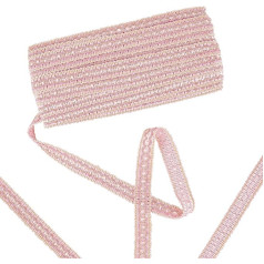 GORGECRAFT Pink Gimp Braid Trim juostelė 15,3 jardų Pagrindinė riba poliesterio audinys Siuvimo juosta Fringe Padding Flat Trimmings Ornamentas amatų kostiumas namų apdaila DIY priedai