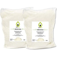 Purespa Soy Wax for Candles 2kg in Flakes - For 100% Natural and Organic Candles