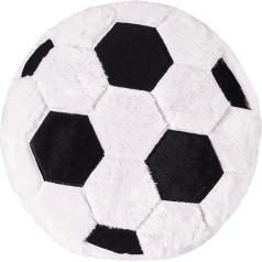 Futbola spilvens Dīvāna spilvens 45x45cm Ziemas samta futbola formas spilvens ar ieliktni Futbola fani dāvana viņam