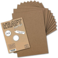 Vintage Kraft papīrs DIN A4, 120 g/m², brūns pārstrādāts papīrs, 100 % organiskais rakstāmpapīrs