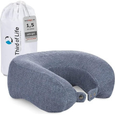 Andar Quick-Dry Neck Pillow - Atmiņas putu spilvens ceļojumiem - ortopēdiskais kakla mugurkaula kakla spilvens ar siltuma līdzsvarojošu ātri žūstošu pārvalku - ideāli piemērots ceļošanai automašīnā, lidmašīnā, vilcienā, 30 x 26 x 13/1