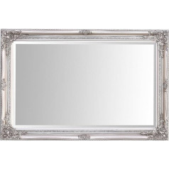 Izvēlēties spoguļi Rhone Wandspiegel - Französischer Vintage Rokoko Barock Stil Shabby Chic Home Decor - Liels - 60 cm x 90 cm (2 x 3 fices) (Antik-Silber)