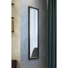 MirrorOutlet groß modernen Design Big Kleid Wandspiegel,schwarz,130 cm x 38 cm