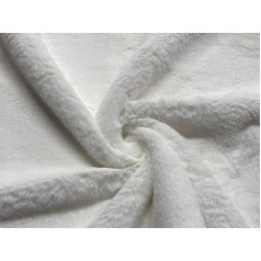 CRS Fur Fabrics Super Luxus Kunstfell Stoff Material - Plüsch Super Weich Hellweiß - Plüsch superweich strahlend weißen, 1Mtr - 150cm x 100cm