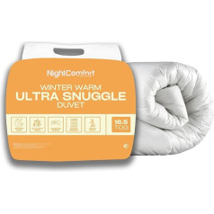 Night Comfort Feels Like Down Ziemas vienvietīga sega 16,5 Tog Super Cuddly Anti Allergy Ārkārtīgi silta zosu pūkas alternatīva sega modernai gultasveļai