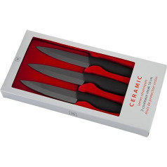 TB 441785 Steakmesser, Keramik, Weiß, 10 cm, 3 Stück