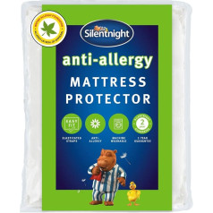 Silentnight Anti Allergy matrača aizsargs Plus, balts, divvietīgs