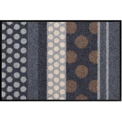 Salonloewe Zerbino lavabile Glamour Dots Grigio 75 x 120 cm SLD0457-075x120